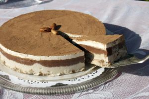 Whole raw Tiramisu at Raw Love in Eugene