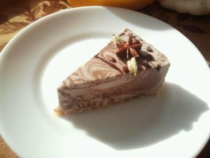 Raw vegan Chai Cheesecake at Raw Love in Eugene