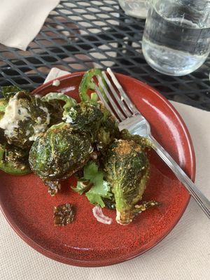 Chili Lime Brussel Sprouts at Vegan Street in Calgary