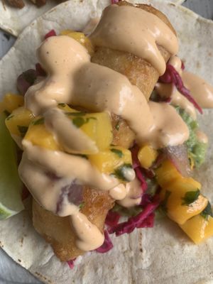 No-Fish taco at Vegan Street in Calgary