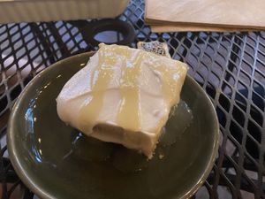 Pineapple tres leches dessert  at Vegan Street in Calgary