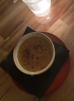 crème brûlée   at Vegan Street in Calgary