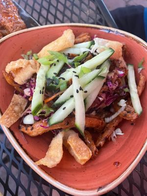 Ginger beaf at Vegan Street in Calgary