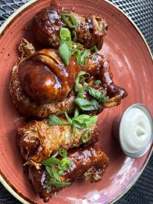 BBQ wings!  at Vegan Street in Calgary
