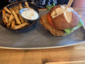 Chickun burger  at Vegan Street in Calgary