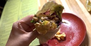 Vegan fish taco 🌮   at Vegan Street in Calgary