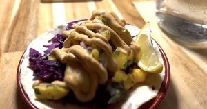 Vegan fish taco 🌮   at Vegan Street in Calgary