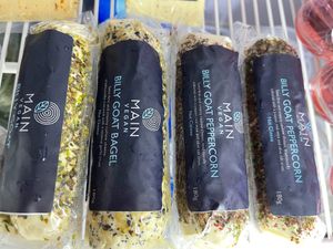 Main Vegan Deli “Goat” cheeses at Evolution Vegan Market in Richmond Hill