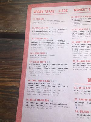 Tapas vegans  at The Flying Monkey in Berlin