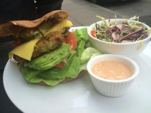 A burger to brag about at simpleRaw - Oehlenschlaegersgade in Copenhagen