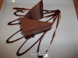 This is a super yummy raw vegan triple chocolate cake. at simpleRaw - Oehlenschlaegersgade in Copenhagen