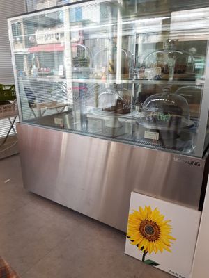 Dessert case at Free-D.E Bakery in Daegu