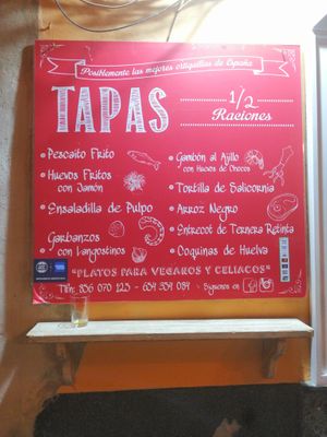 Vegan options  at Casa Tino in Cadiz