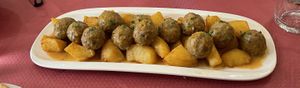 Meatballs and Potatoes   at Casa Tino in Cadiz