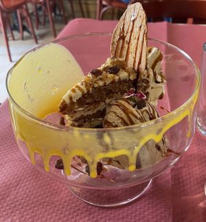 Carrot Cake (served with ice cream and a cookie)  at Casa Tino in Cadiz