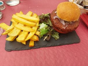 Vegan burger at Casa Tino in Cadiz