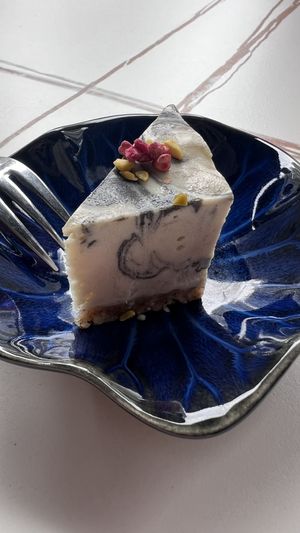 Raw black sesame cake  at Soo Good Vegan Restaurant - 好素純素餐廳 in Hong Kong Island