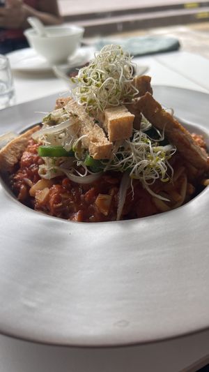 Kimchi pasta (main course nr 1)  at Soo Good Vegan Restaurant - 好素純素餐廳 in Hong Kong Island