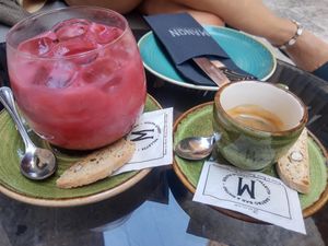 Vegan Latte and Expresso at Manon Gastro Bar & Bistro in Valletta
