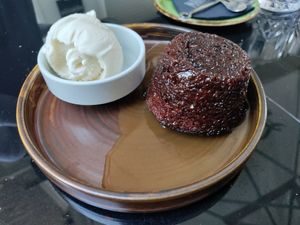 Excellent sticky date pudding at Manon Gastro Bar & Bistro in Valletta