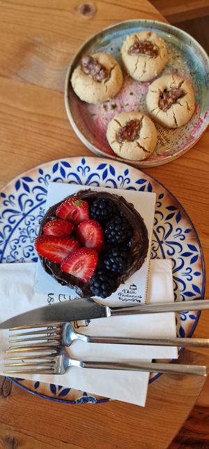 Fit tart and little biscuits at Ekim Pastanesi in Datca