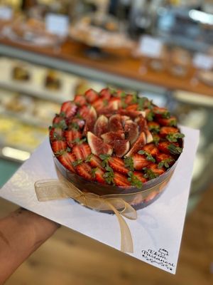 Vegan birthday cake at Ekim Pastanesi in Datca