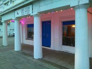 Before the Cumbria Kitchen opened.  These buildings have sellers and underground interesting passageways  at Cumbia Kitchen - Cafe Bar in St Leonards