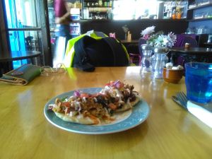 Many of the dishes offered include some of Jackie's Nut Whey (vegan cultured) cheese. at Cumbia Kitchen - Cafe Bar in St Leonards