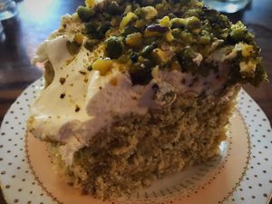 Pistachio cream cake  at Cumbia Kitchen - Cafe Bar in St Leonards