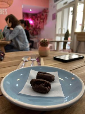 Stuffed dates   at MOYA brunch in Sevilla