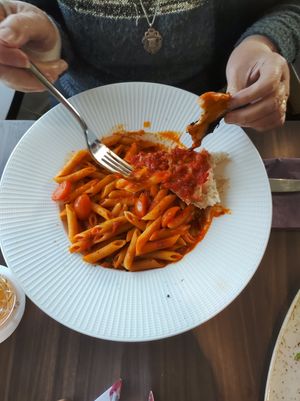 Penne Arrabiatta a little spicy but very nice. at Luciano Bar & Bistro in Peterlee