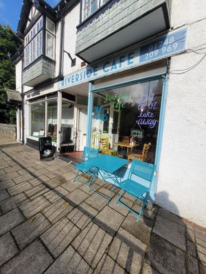 Riverside Cafe Outside at Riverside Cafe in Llanfairfechan