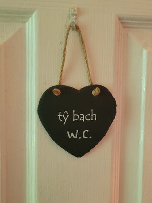 Toilet Sign at Riverside Cafe in Llanfairfechan