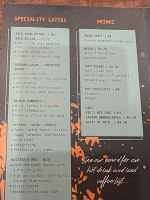 Specificality lattes at Servd in Westport