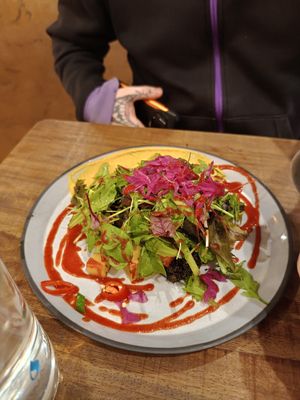 Vegan street stack at Servd in Westport