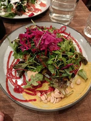 Street vegan stack at Servd in Westport