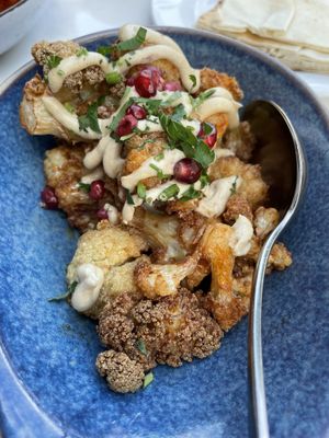 Cauliflower with tahini   at Ikrams in Konstanz
