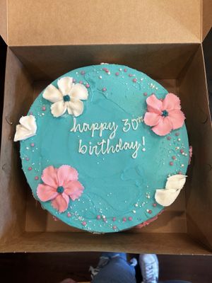 Custom birthday cake  at Defloured in Chicago