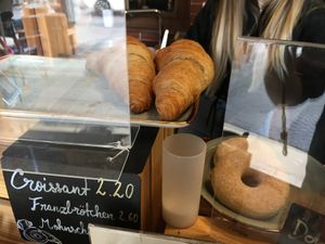 Vegan croissant and donut at The Sweet Vegan in Nuremberg