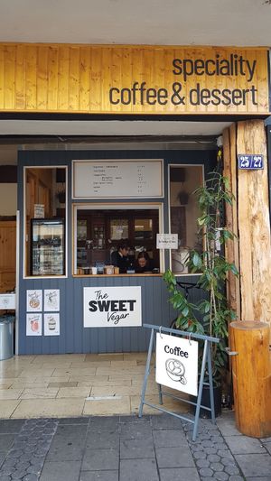 Outside at The Sweet Vegan in Nuremberg