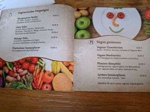 menu at Melange in Bad Wildbad