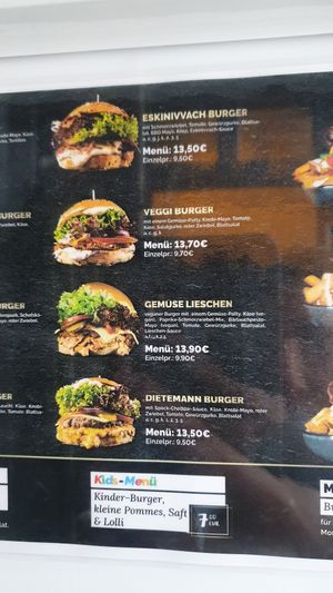 Only vegan option - Gemüse Lieschen at Eskinivvach Burger in Eisenach