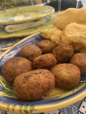 Eggplant meatballs  at Veg Cooking Class with Giulia  in Sorrento