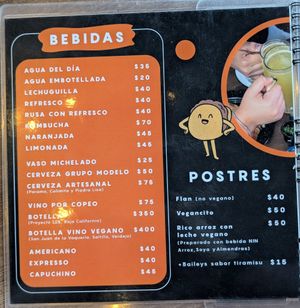 Menu April 2025 page 2/3 at La Ambivalencia Taquería in Guadalajara
