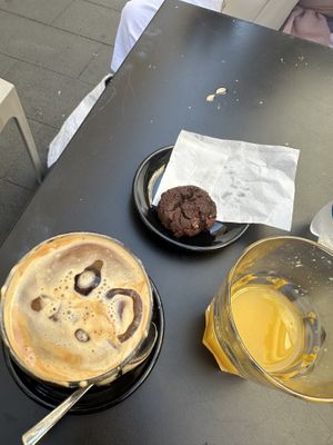 vegan cookie, OG, & coffeee  at Trecaffè in Rome