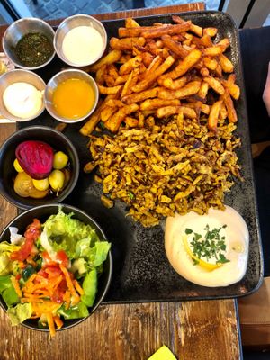 The traditional one shawarma sababa   at Nish Nush in Dueren