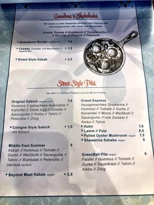 Menu  at Nish Nush in Dueren