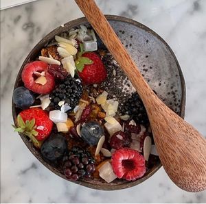 Acai granola bowl at Caramello Salato Café in Malaga