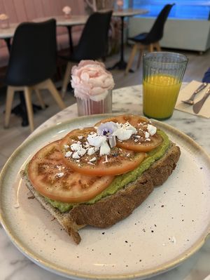 Avocado toastt  at Caramello Salato Café in Malaga