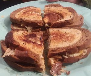 Vegan ruben at The Vegan Cheese Lady Cafe in Lafayette